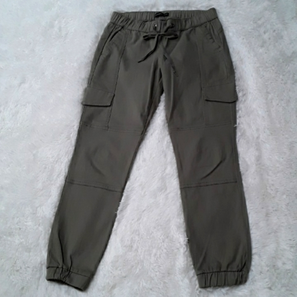 Sincerely Jules Khaki Cargo Drawstring Joggers